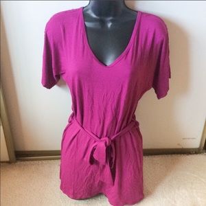 Purple magenta kimono style top